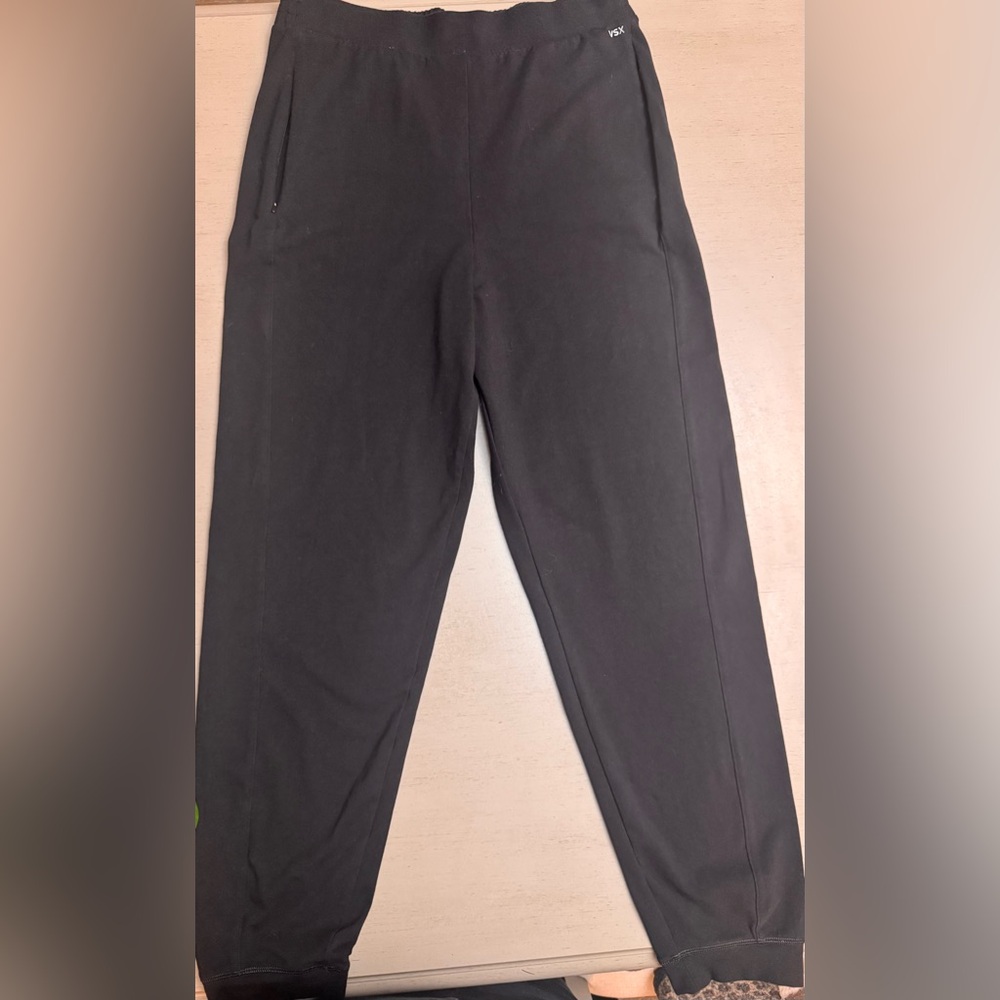 VSX Victoria Secret Black Stretch joggers Size Medium EUC High Waist